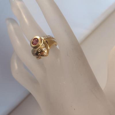 14 Karat Yellow Gold and Gemstone Ring- Size 6- Approx Weight 9.2 Grams (#6)