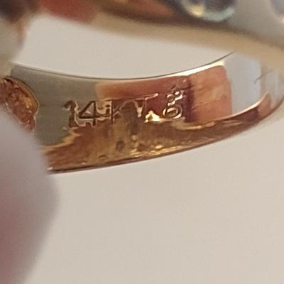 14 Karat Yellow Gold and Gemstone Ring- Size 6- Approx Weight 9.2 Grams (#6)