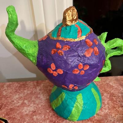 Charlene Rene Clark Papier Mache Teapot
