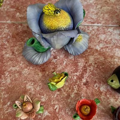 Mini Purple Flower with Bee Teapot