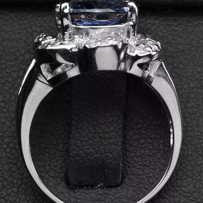 Gorgeous Color Change Sapphire 5.80Ct 925 Sterling Silver Floral Ring