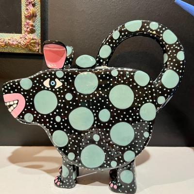 Whimsical Polka Dot Animal Teapot