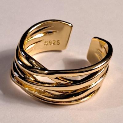 Ring 18k Gold Overlay Sterling Silver