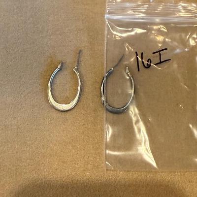 Silver hoop earrings