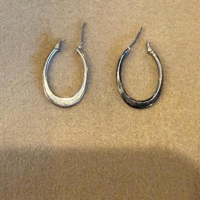 Silver hoop earrings