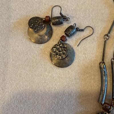 Bohemian necklace and earrings