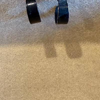 Black hoop earrings