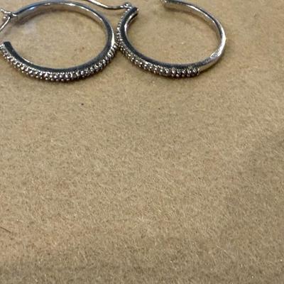 Silver hoop earrings