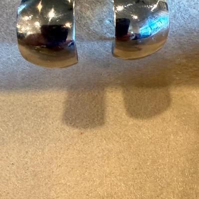 Silver hoop earrings
