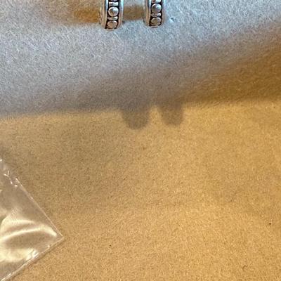 Silver hoops w/ circle