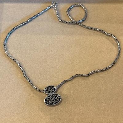 Black and silver necklace