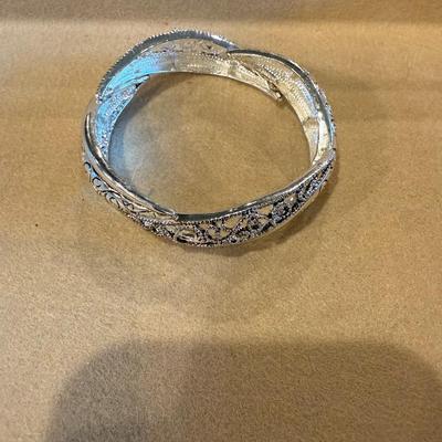Silver costume bracelet