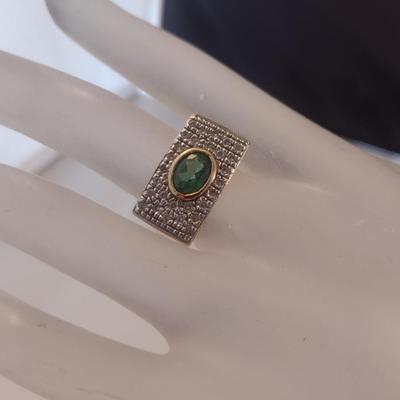 14 Karat Yellow Gold and Gemstone Ring- Size 6 1/2- Approx Weight 11.3 Grams (#8)