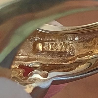 14 Karat Yellow Gold and Gemstone Waterfall/Cocktail Ring- Size 6- Approx Weight 7.6 Grams (#10)