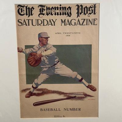 LOT 42: Antique Baseball Ads - Saturday Magazine & Spalding