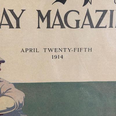 LOT 42: Antique Baseball Ads - Saturday Magazine & Spalding