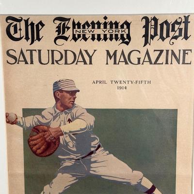 LOT 42: Antique Baseball Ads - Saturday Magazine & Spalding