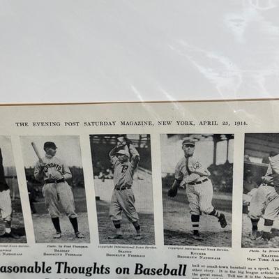 LOT 42: Antique Baseball Ads - Saturday Magazine & Spalding
