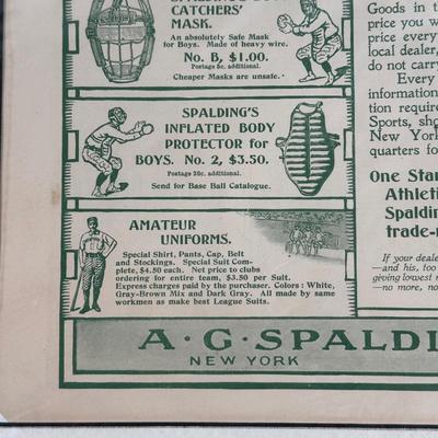 LOT 42: Antique Baseball Ads - Saturday Magazine & Spalding
