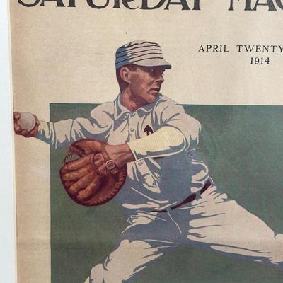 LOT 42: Antique Baseball Ads - Saturday Magazine & Spalding