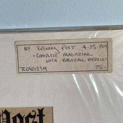 LOT 42: Antique Baseball Ads - Saturday Magazine & Spalding