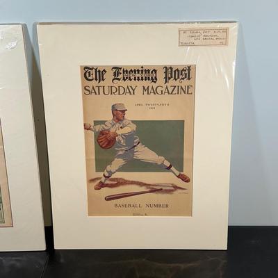 LOT 42: Antique Baseball Ads - Saturday Magazine & Spalding