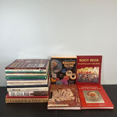 LOT 44: Books About Assorted Collectables - Christmas, Records, Root Beer Advertising & More