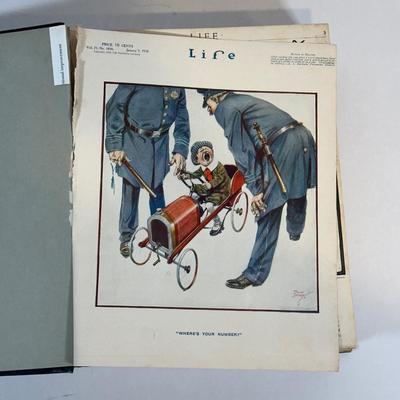 LOT 48: Antique Bound Volume Of Life Magazine Vol. LXXI 1918