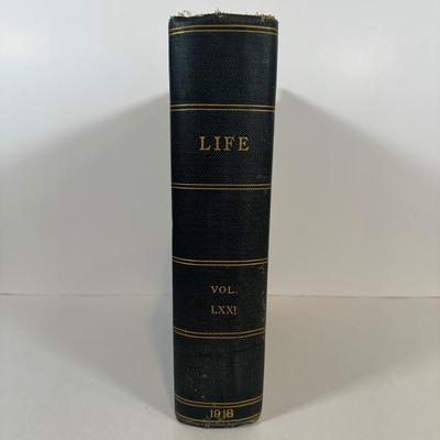 LOT 48: Antique Bound Volume Of Life Magazine Vol. LXXI 1918