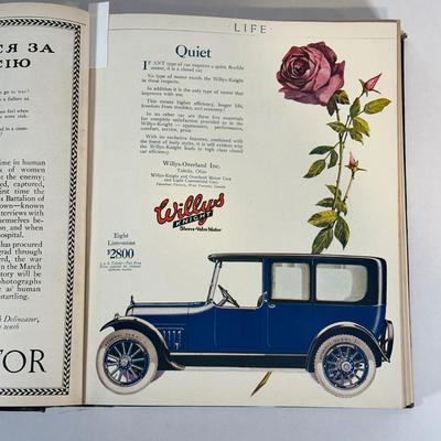 LOT 48: Antique Bound Volume Of Life Magazine Vol. LXXI 1918