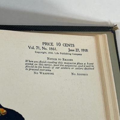 LOT 48: Antique Bound Volume Of Life Magazine Vol. LXXI 1918