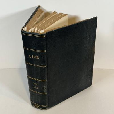 LOT 48: Antique Bound Volume Of Life Magazine Vol. LXXI 1918