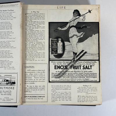 LOT 48: Antique Bound Volume Of Life Magazine Vol. LXXI 1918