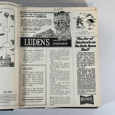 LOT 48: Antique Bound Volume Of Life Magazine Vol. LXXI 1918