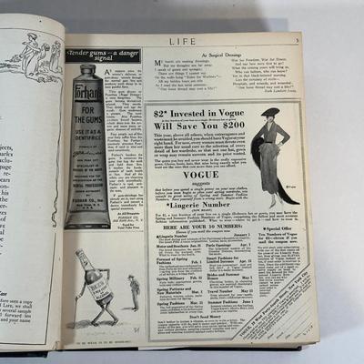 LOT 48: Antique Bound Volume Of Life Magazine Vol. LXXI 1918