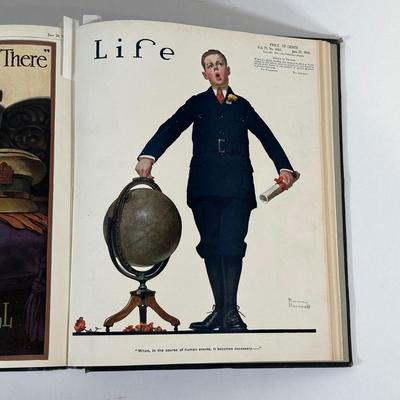 LOT 48: Antique Bound Volume Of Life Magazine Vol. LXXI 1918