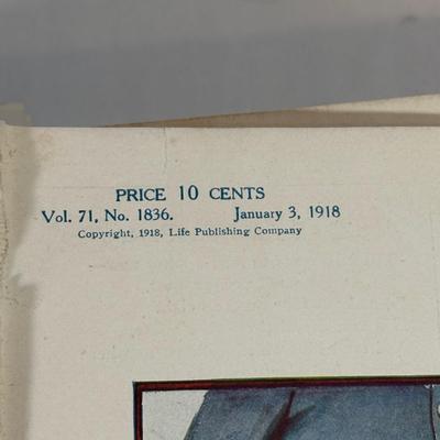 LOT 48: Antique Bound Volume Of Life Magazine Vol. LXXI 1918