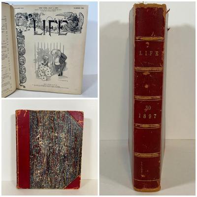LOT 49: Antique Bound Volume Of Life Magazine Vol. 30 1897