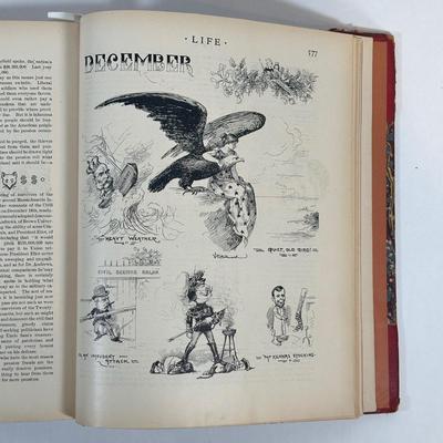 LOT 49: Antique Bound Volume Of Life Magazine Vol. 30 1897