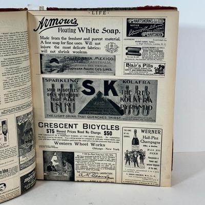 LOT 49: Antique Bound Volume Of Life Magazine Vol. 30 1897