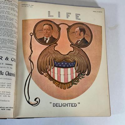 LOT 50: Antique Bound Volume Of Life Magazine Vol. LIII 1909
