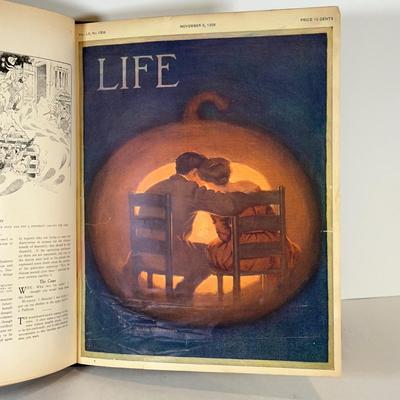 LOT 51: Antique Bound Volume Of Life Magazine LII 1908