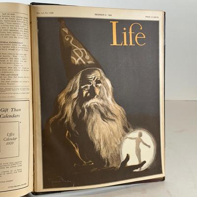 LOT 51: Antique Bound Volume Of Life Magazine LII 1908