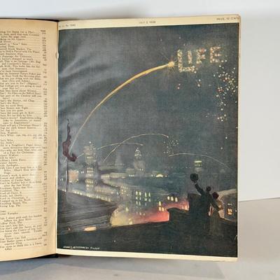 LOT 51: Antique Bound Volume Of Life Magazine LII 1908