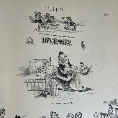 LOT 51: Antique Bound Volume Of Life Magazine LII 1908