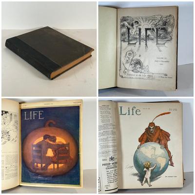 LOT 51: Antique Bound Volume Of Life Magazine LII 1908
