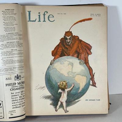 LOT 51: Antique Bound Volume Of Life Magazine LII 1908