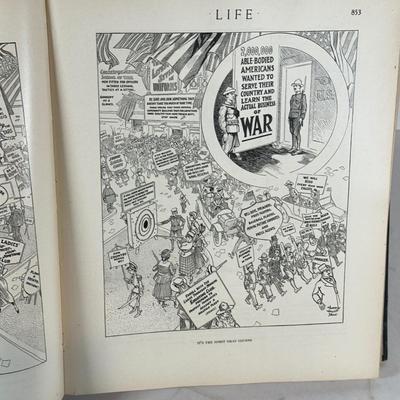 LOT 52: Antique Bound Volume Of Life Magazine LXIX 1917