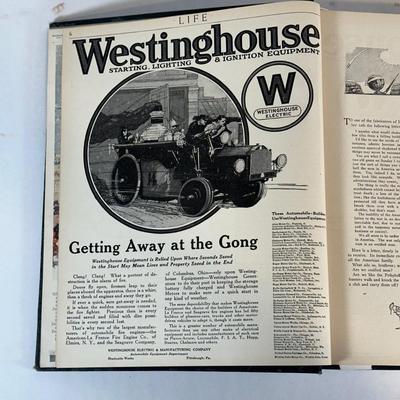 LOT 52: Antique Bound Volume Of Life Magazine LXIX 1917