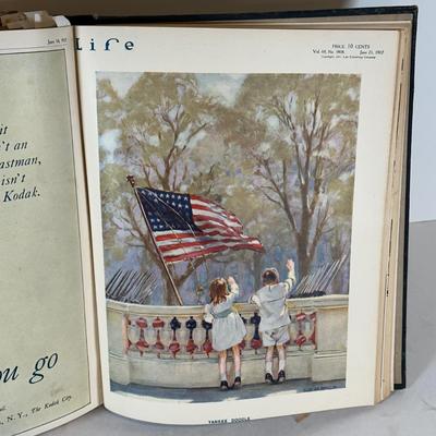 LOT 52: Antique Bound Volume Of Life Magazine LXIX 1917